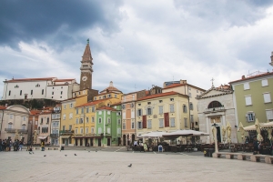 Slovenya Piran Tartini Meydanı